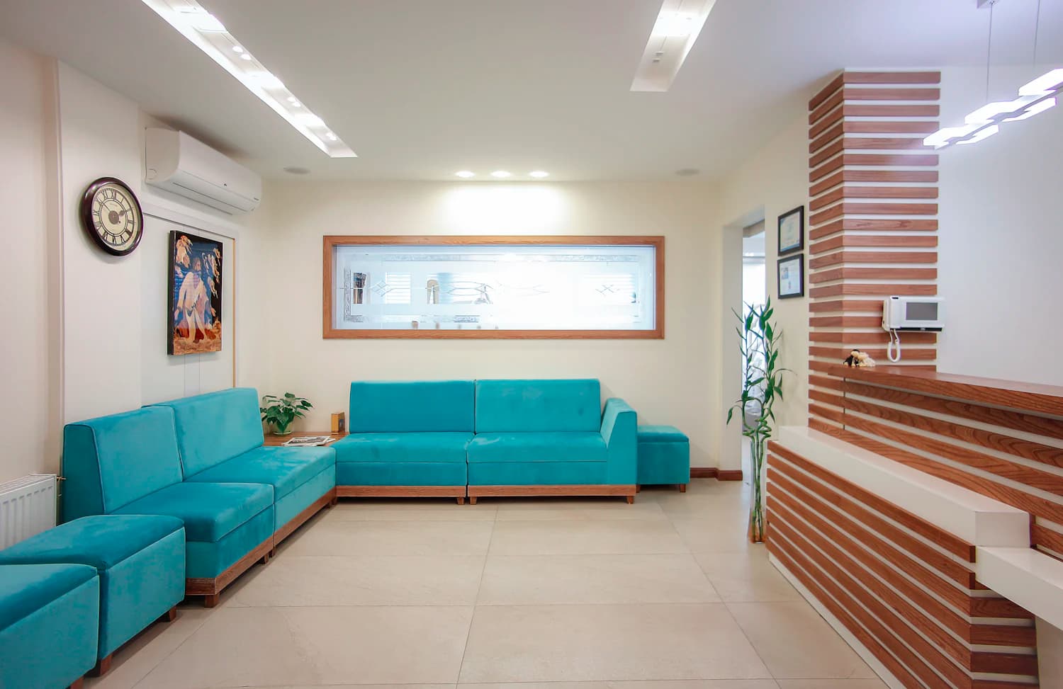 Stand-in photo: a bright clinic waiting area